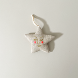 Skippy Cotton Embroidered Cotton Lavender-Filled Ornaments, Star