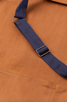 TIL Brown/Garam Apron with Navy Strap, Adjustable Strap Detail