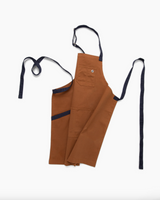 TIL Brown/Garam Apron with Navy Strap, Front