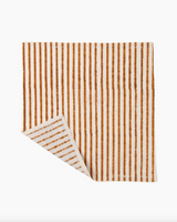 TIL Mustard Block Printed Cotton Napkins, Set of 4, Front 2