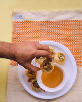 TIL Mustard Cotton Table Mats, Set of 4, Detail