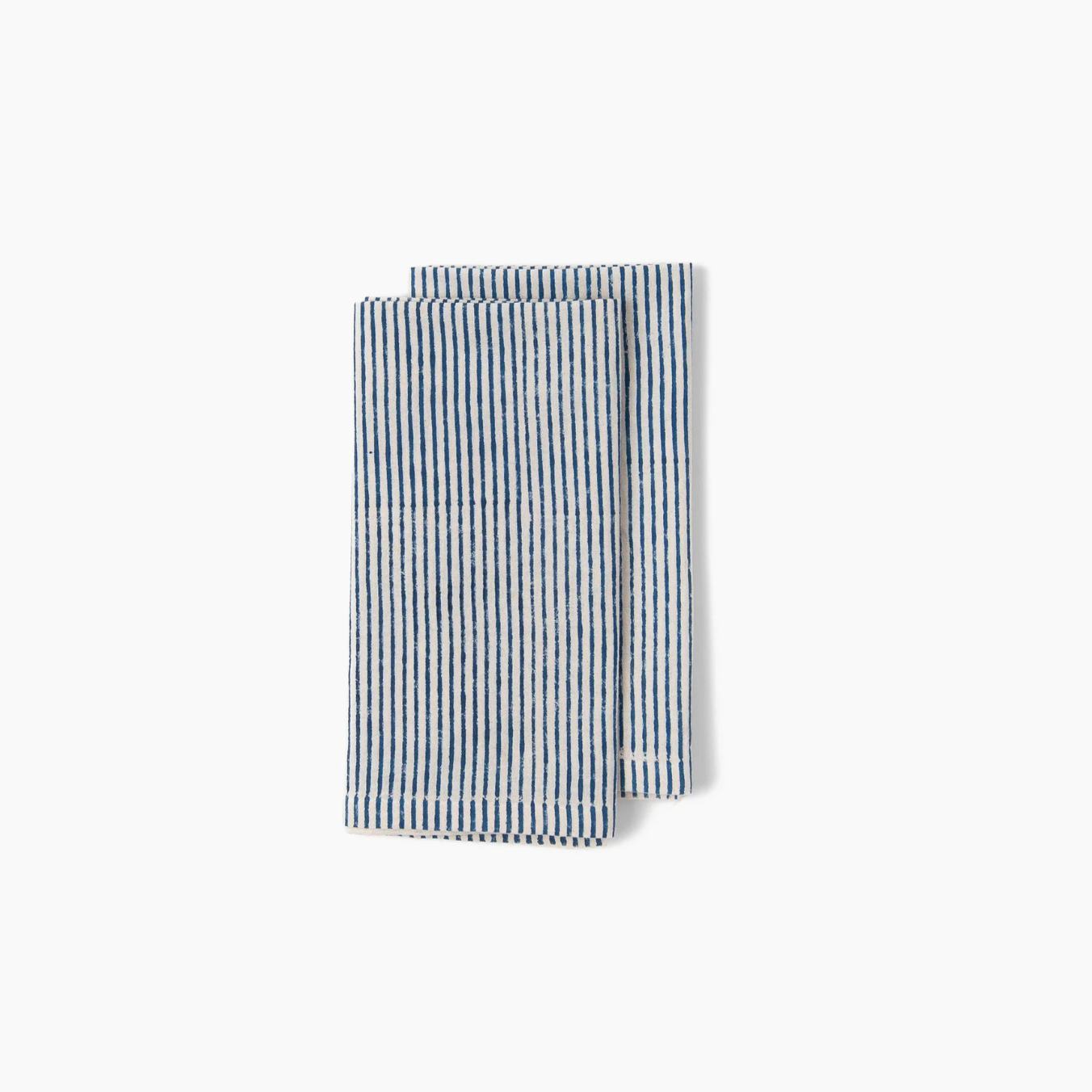 TIL Navy Block Printed Napkins, Set of 4 – 100% Cotton, 20 × 20 in.