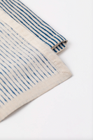 TIL Navy Block Printed Cotton Napkins, Set of 4, Detail 4