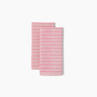 TIL Pink Block Printed Napkins, Set of 4 – 100% Cotton, 20 × 20 in.