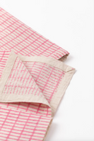 TIL Pink Block Printed Cotton Napkins, Set of 4, Detail 2