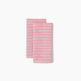 TIL Pink Block Printed Napkins, Set of 4 – 100% Cotton, 20 × 20 in.