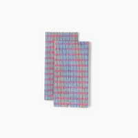 TIL Pink & Navy Block Printed Napkins, Set of 4 – 100% Cotton, 20"x20"
