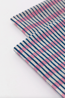 TIL Pink & Navy Block Printed Cotton Napkins, Set of 4, Detail 2