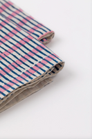 TIL Pink & Navy Block Printed Cotton Napkins, Set of 4, Detail 3