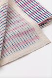 TIL Pink & Navy Block Printed Cotton Napkins, Set of 4, Detail