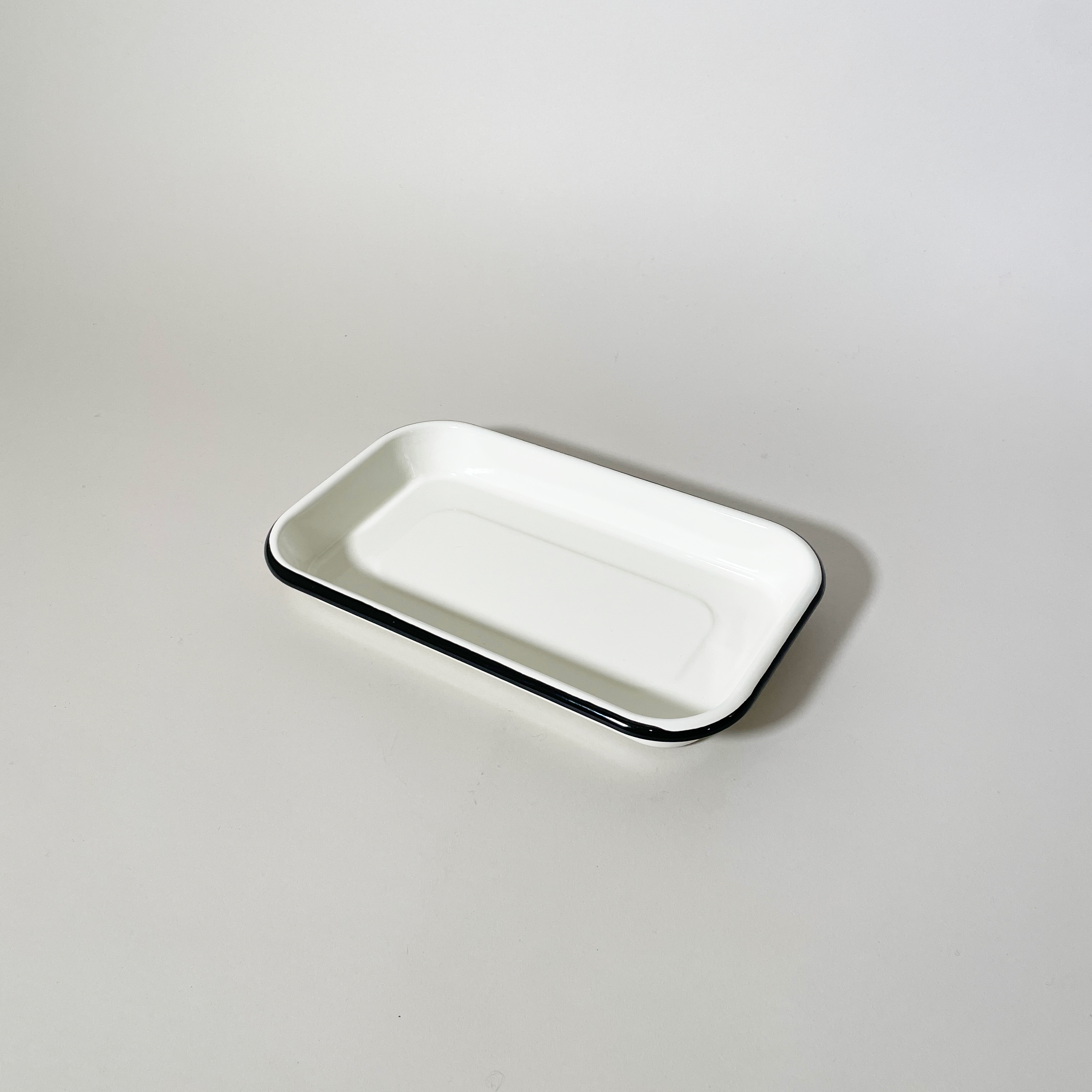 White & Black Enamelware Sheet Pan, 10 x 6"
