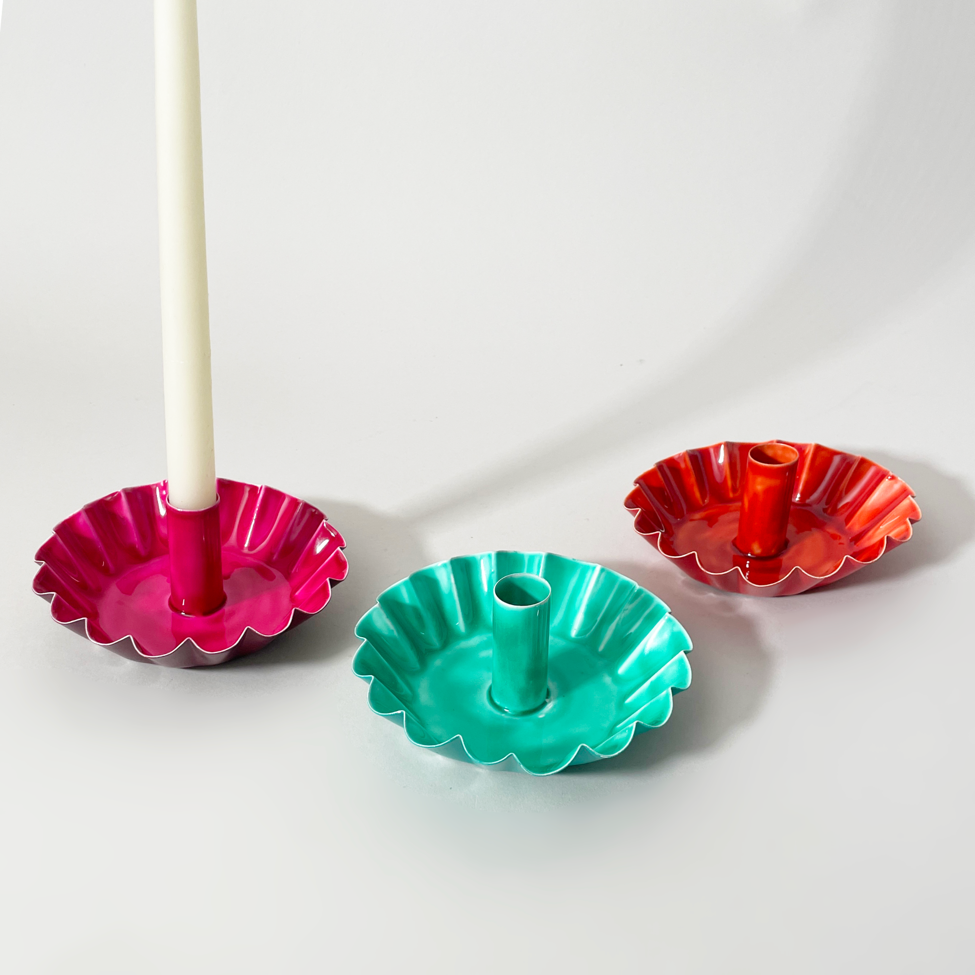 Talking Tables Scalloped Metal Candle Holders – Stylish & Durable