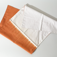 TerraKlay Shibori Hand-Dyed Cotton Table Runner Cinnamon Open