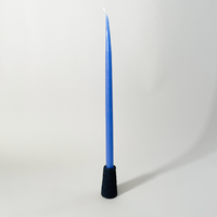 The Collective Sand-Cast Aluminum Candle Holder with Taper Candle