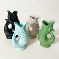 The Original Gluggle Jug Factory Ceramic Fish-Shaped Jug
