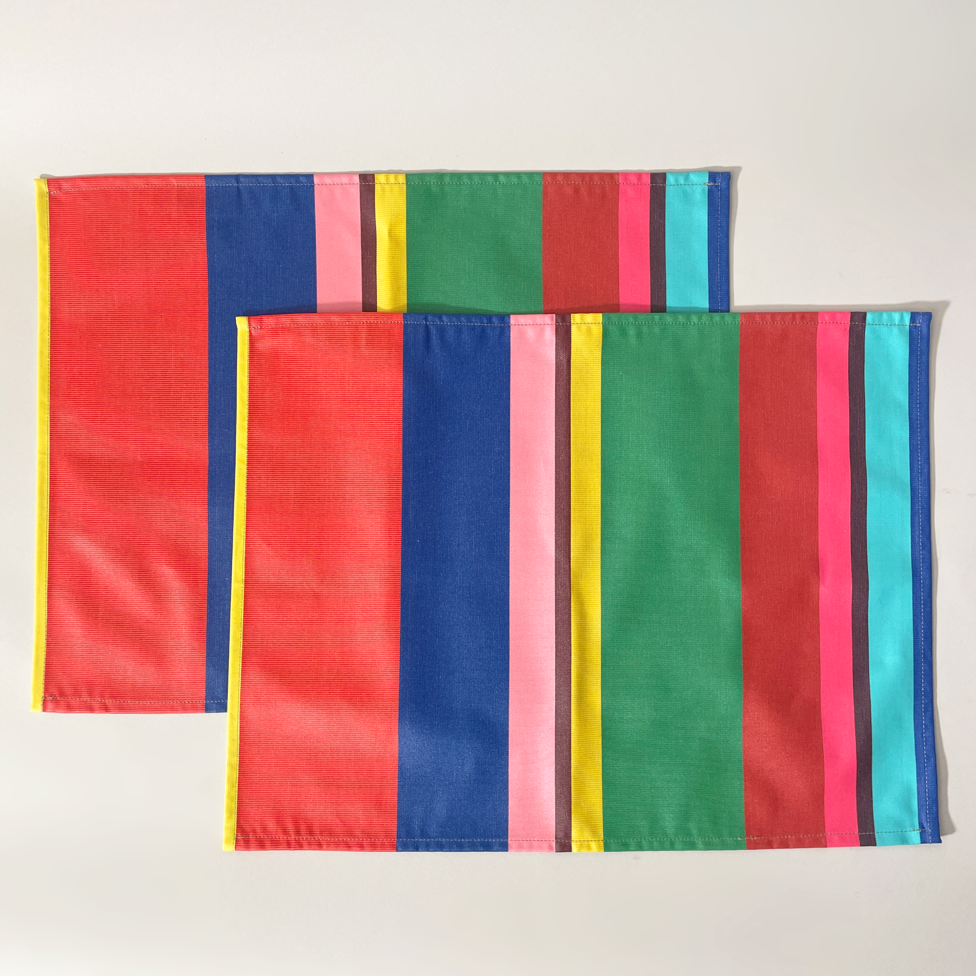 Tissage de Luz Coated Cotton Placemats, Set of 2 - Porto Wide