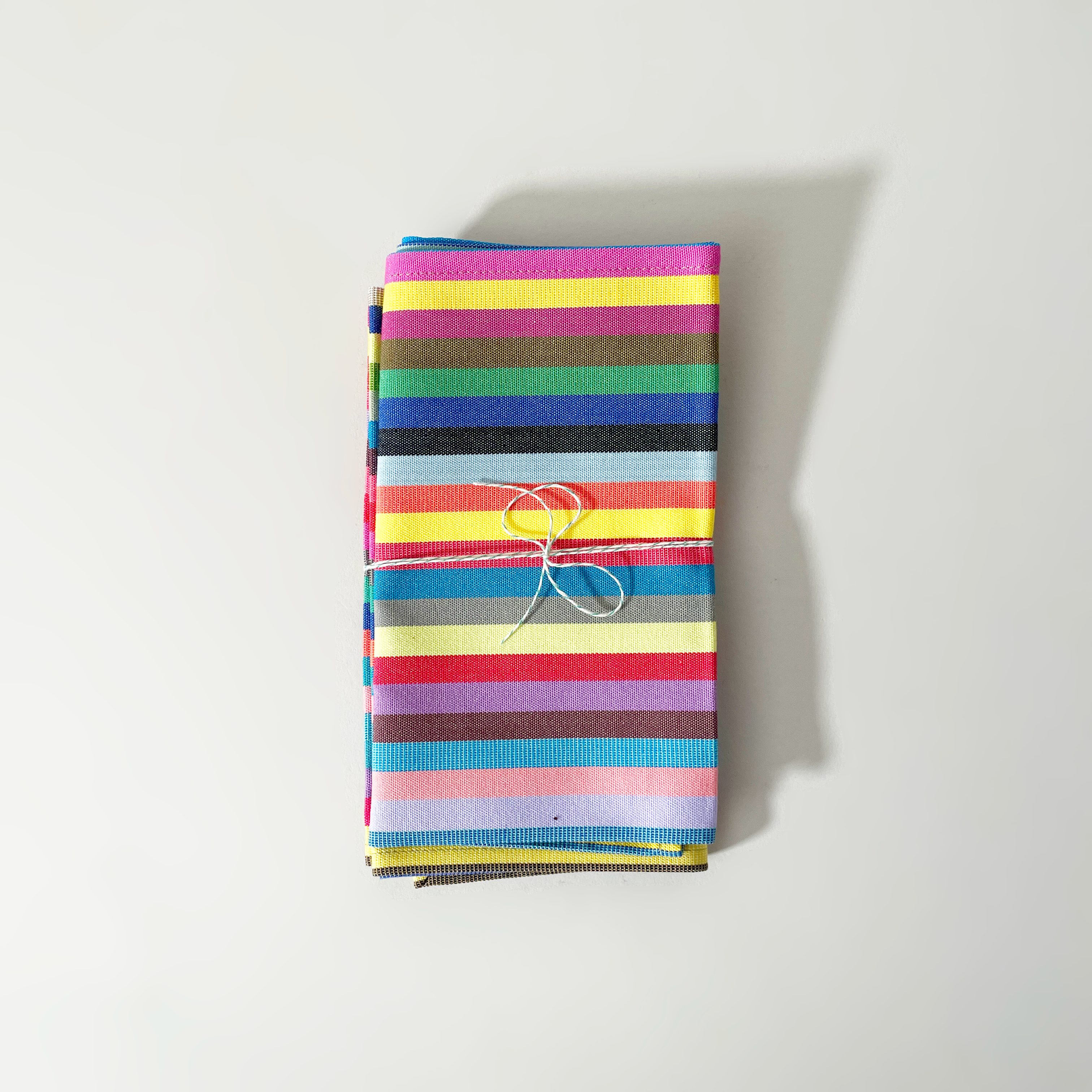 Cotton Blend Striped Napkins, Set of 2