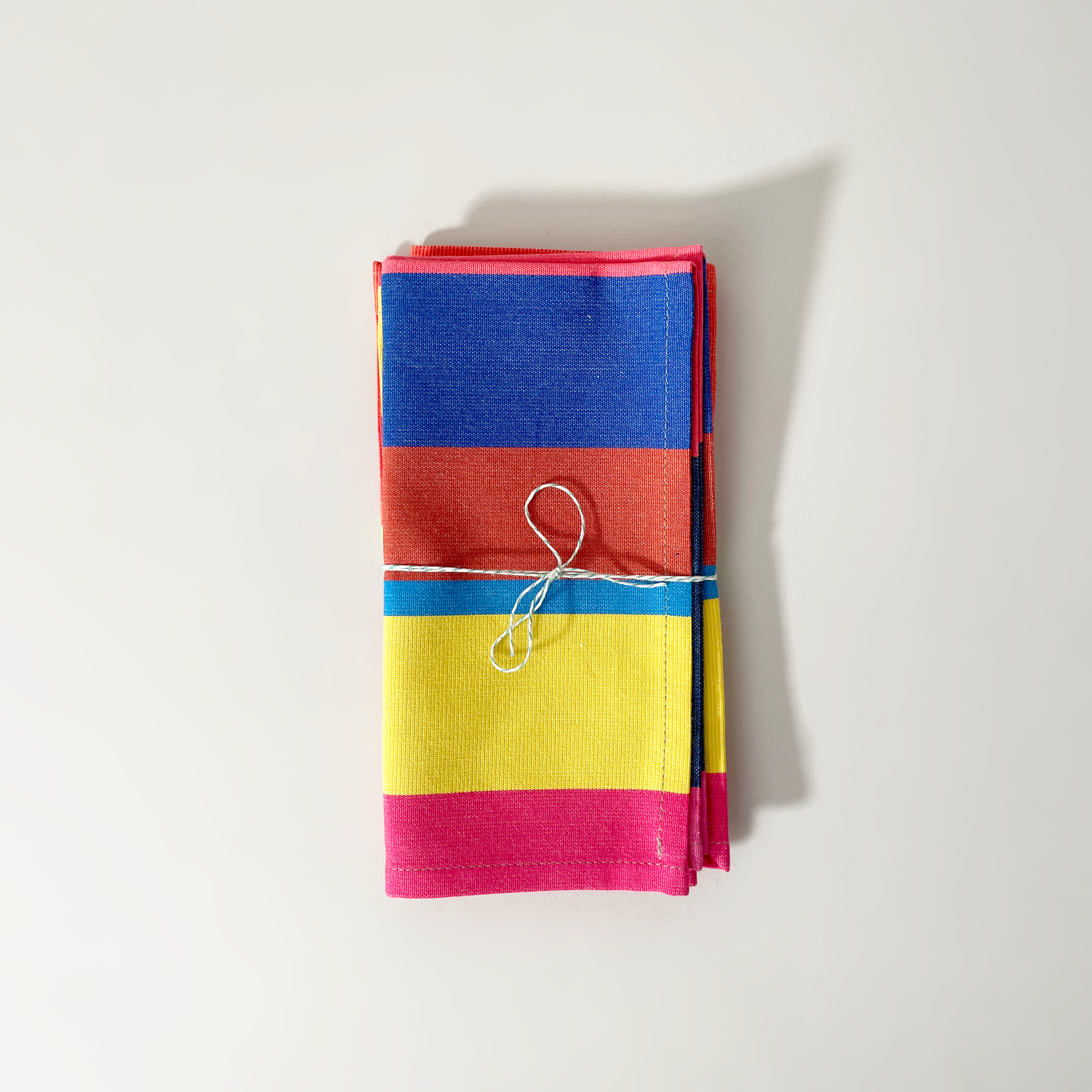 Cotton Blend Striped Napkins, Set of 2