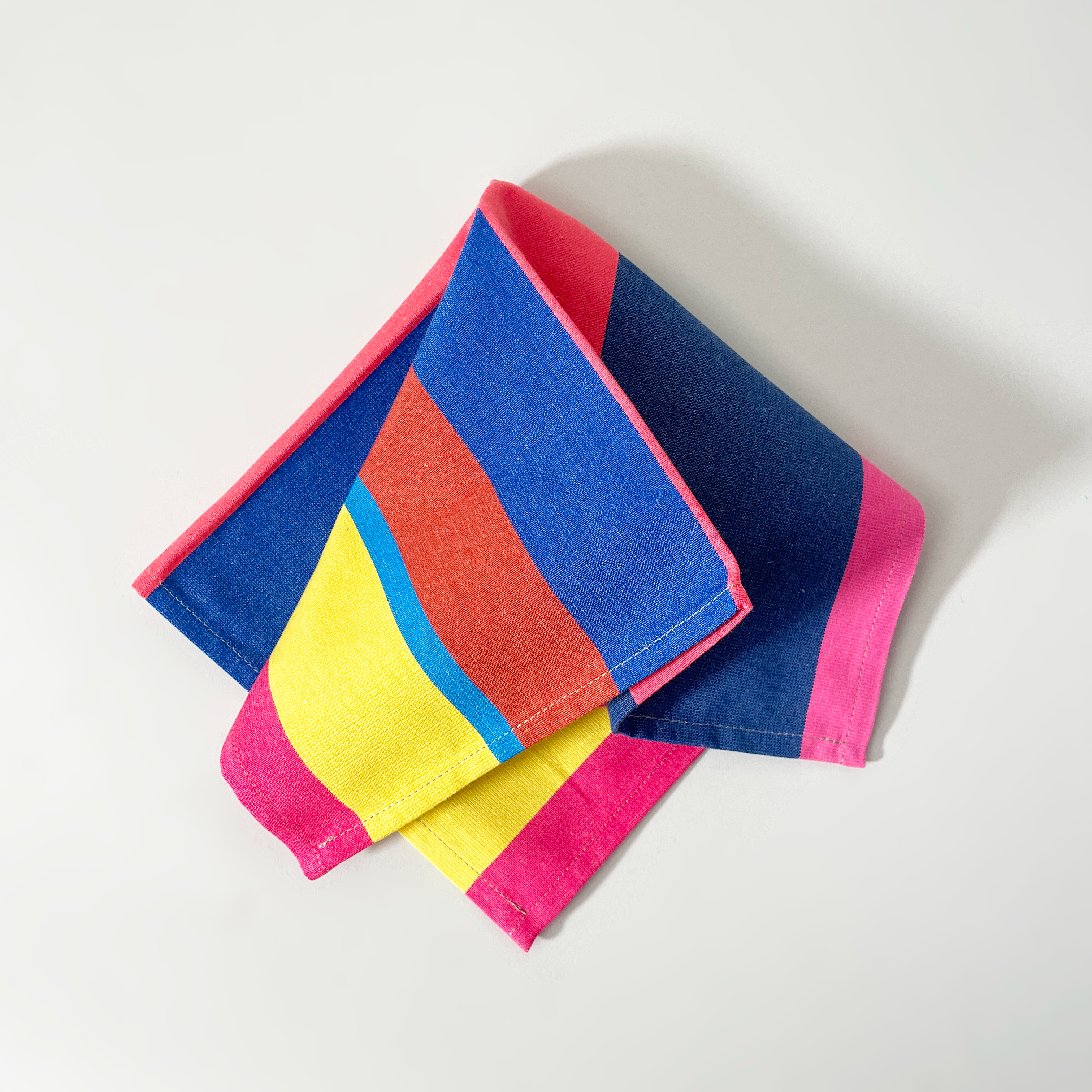 Cotton Blend Striped Napkins, Set of 2