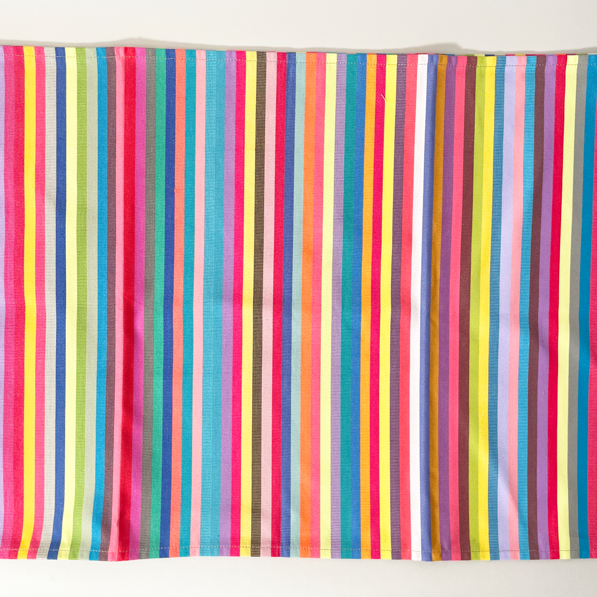 Tissage de Luz Cotton Striped Table Runner, Porot - Detail