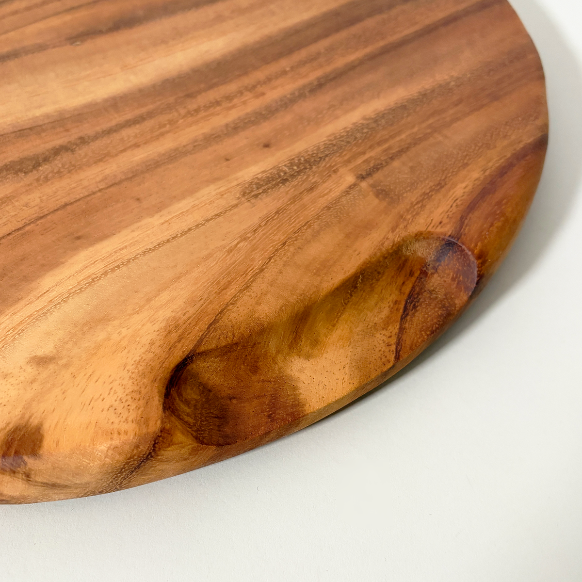 15" Round Walnut Wood Charcuterie Board