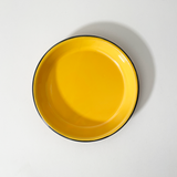 Utilitario Mexicano Enamelware Coupe Plate, Mustard Yellow, Top