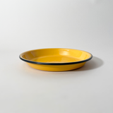 Utilitario Mexicano Enamelware Coupe Plate, Mustard Yellow