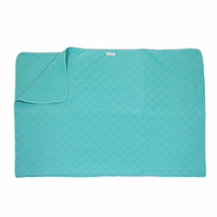 Utility Canvas Aqua Throw Blanket – Soft, Durable 100% Cotton Quilted