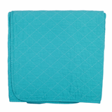Utility Canvas Aqua Throw Blanket – Soft, Durable 100% Cotton Quilted