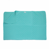 Utility Canvas Aqua Throw Blanket – Soft, Durable 100% Cotton Quilted