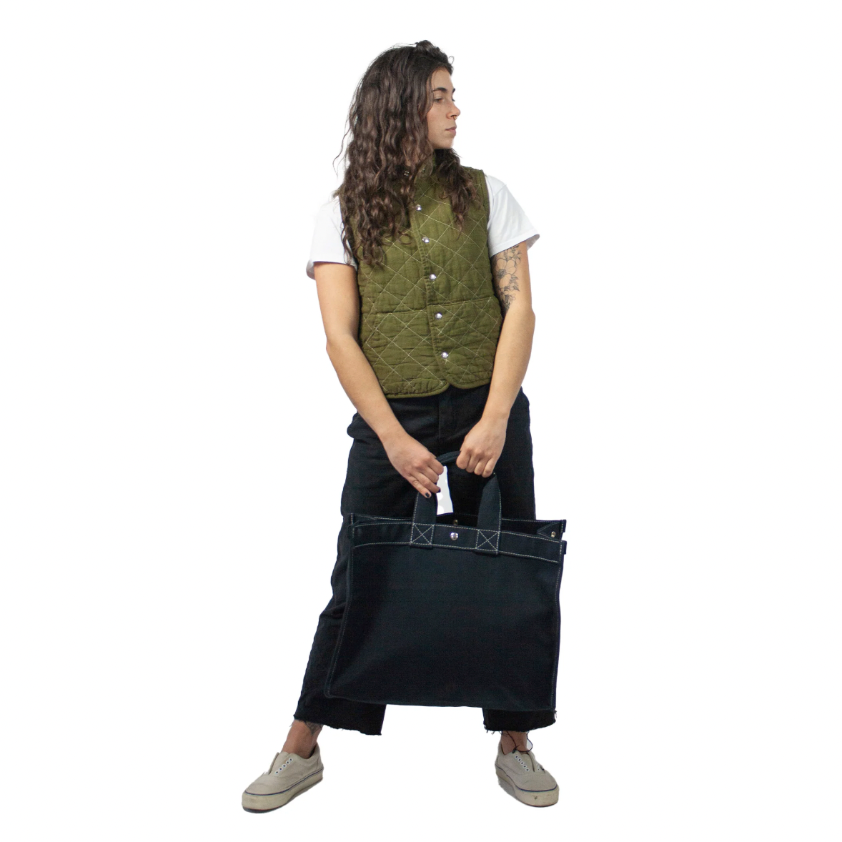Utility Canvas Black Classic Field Bag – Durable 18oz Canvas Tote