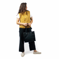 Utility Canvas Black Mini Field Bag – 18oz Canvas with Straps