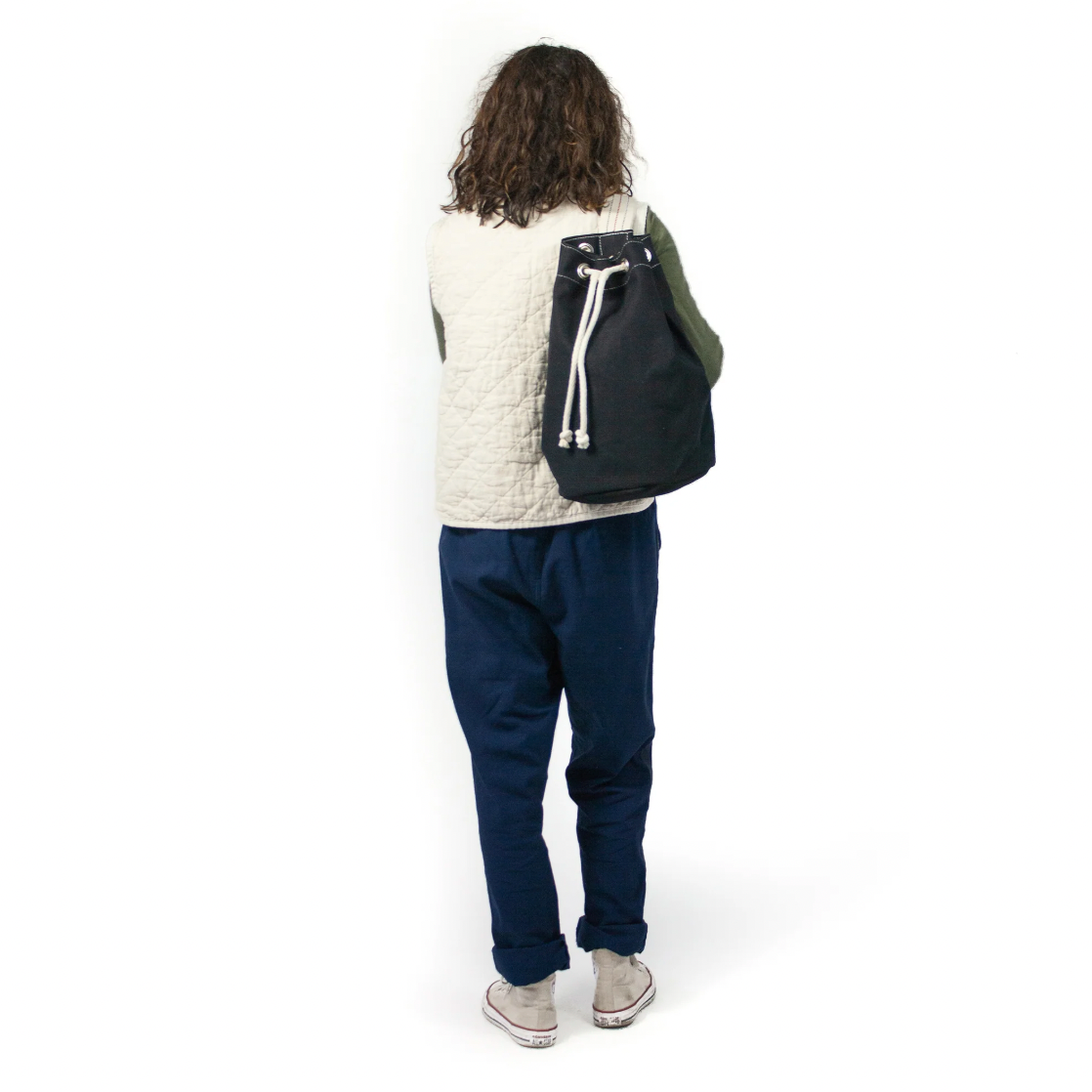 Utility Canvas Black Single Strap Duffle – Canvas, Army-Inspired Bag