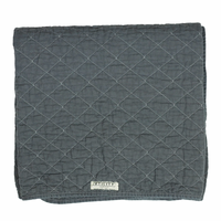 Utility Canvas Charcoal Throw Blanket – Soft, Durable 100% Cotton Quilted