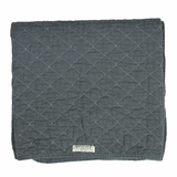 Utility Canvas Charcoal Throw Blanket – Soft, Durable 100% Cotton Quilted