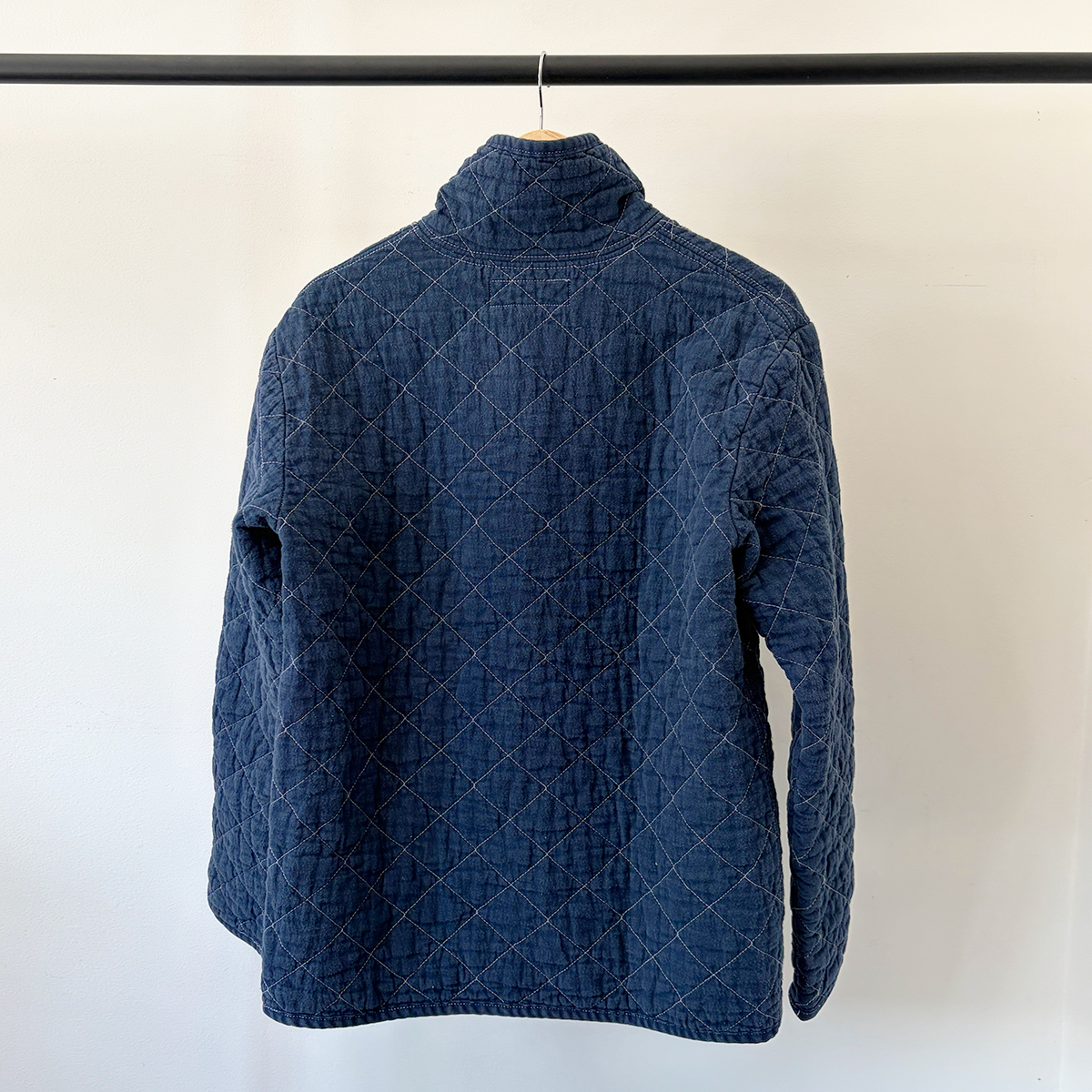 Quilted Snap Jacket, Navy