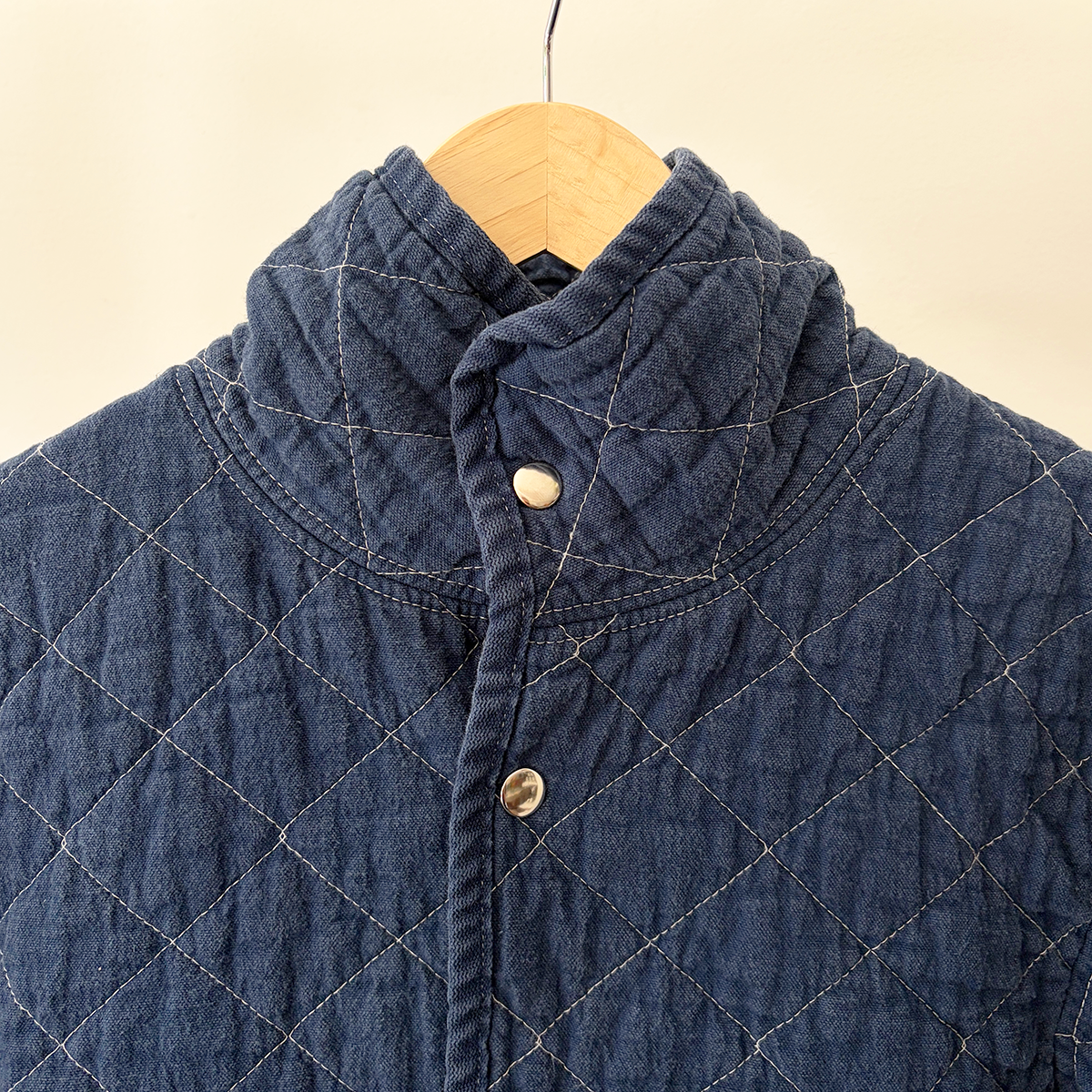 Quilted Snap Jacket, Navy