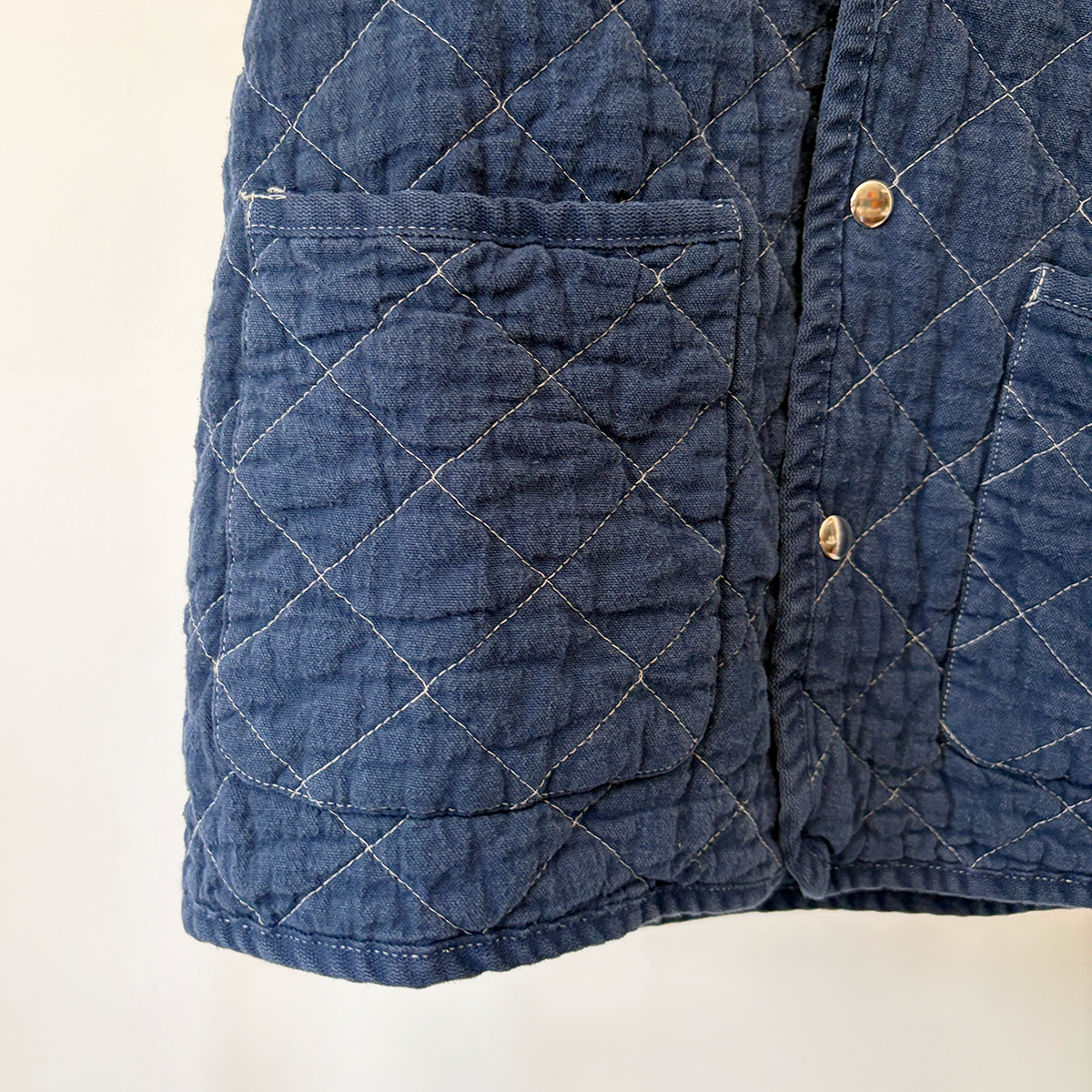 Quilted Snap Jacket, Navy