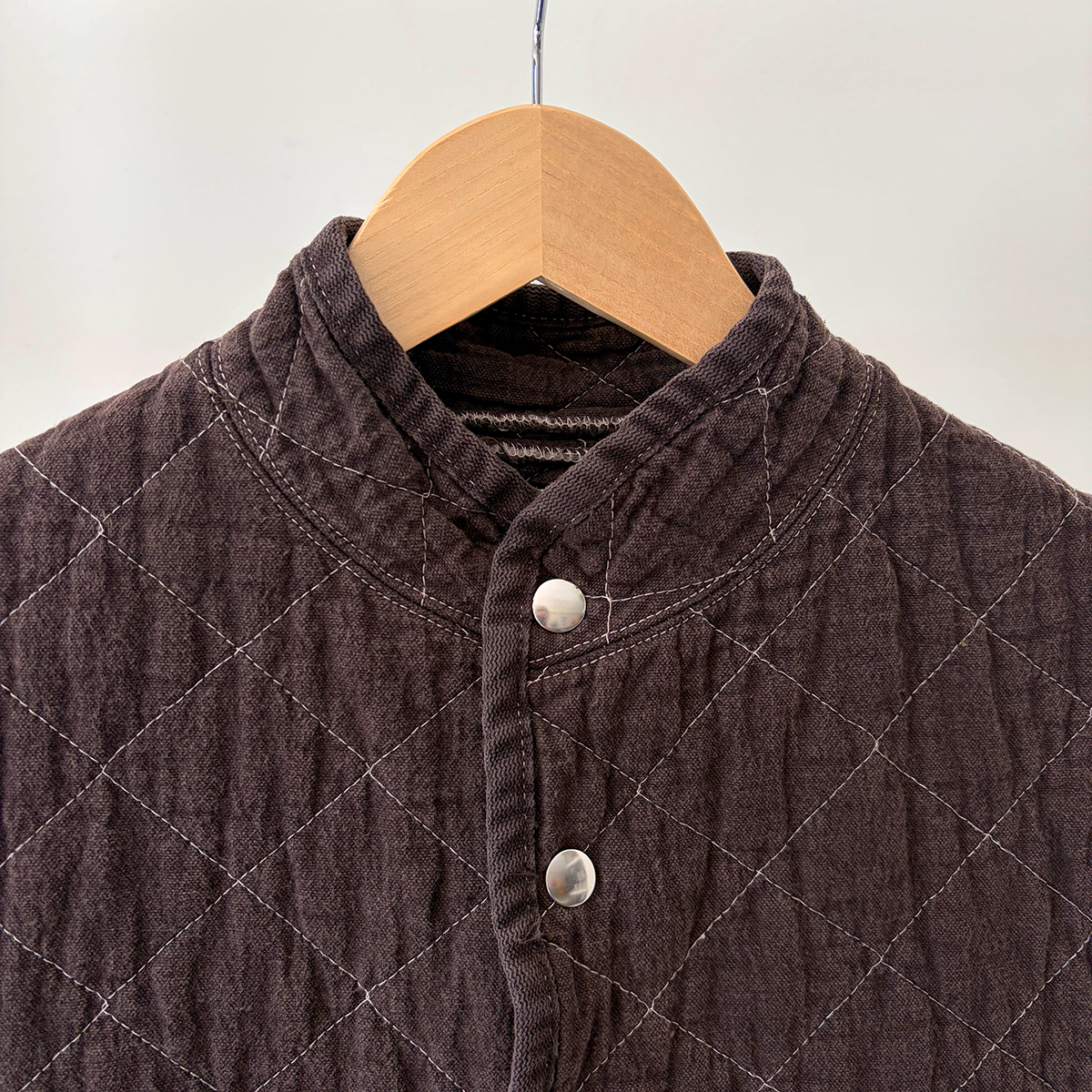 Quilted Snap Vest, Espresso