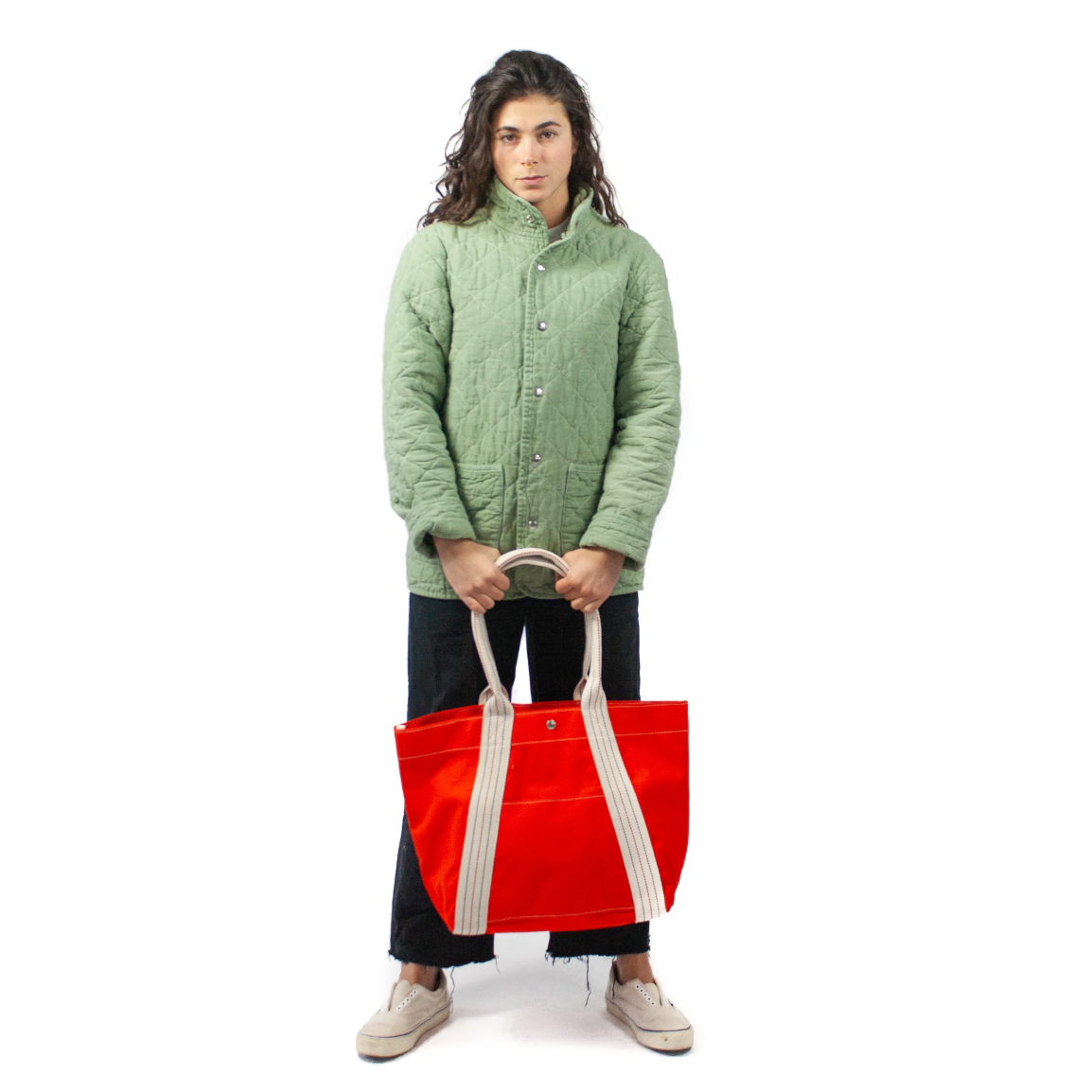 Utility Canvas Red A-Frame Tote – Durable 18oz Canvas Bag
