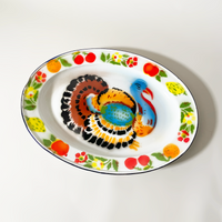 Vintage Enamel Turkey Platter