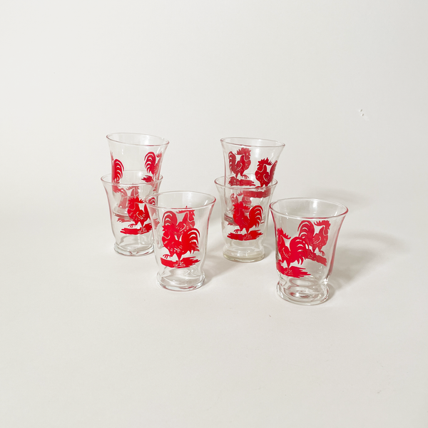Rooster Tiny Glasses
