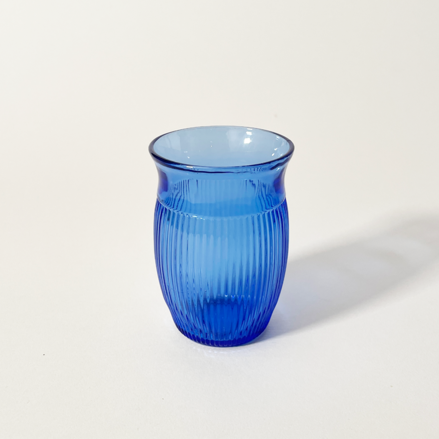 Vintage Blue Ridged Glasses, Single
