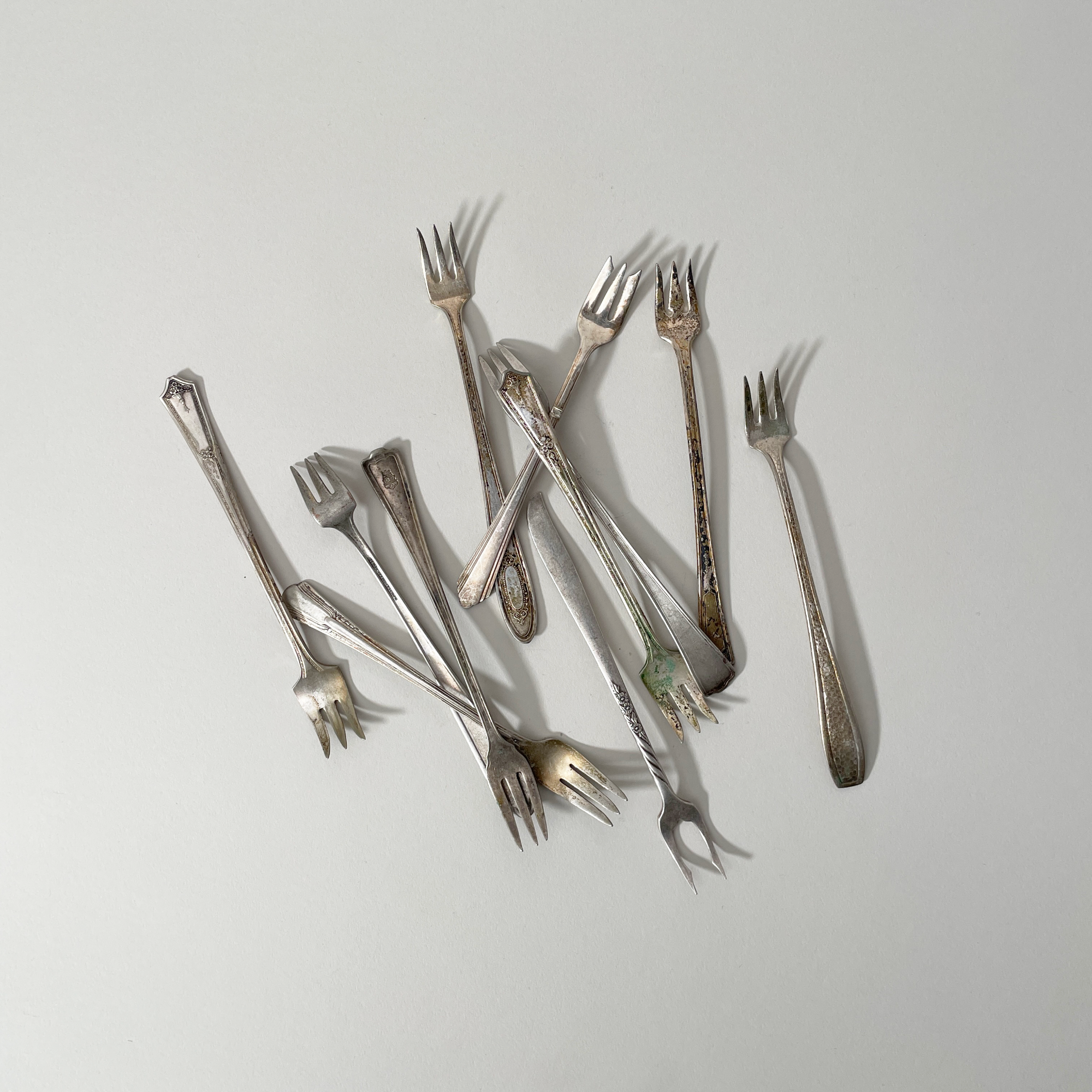 Vintage Silver Plate Cocktail Forks