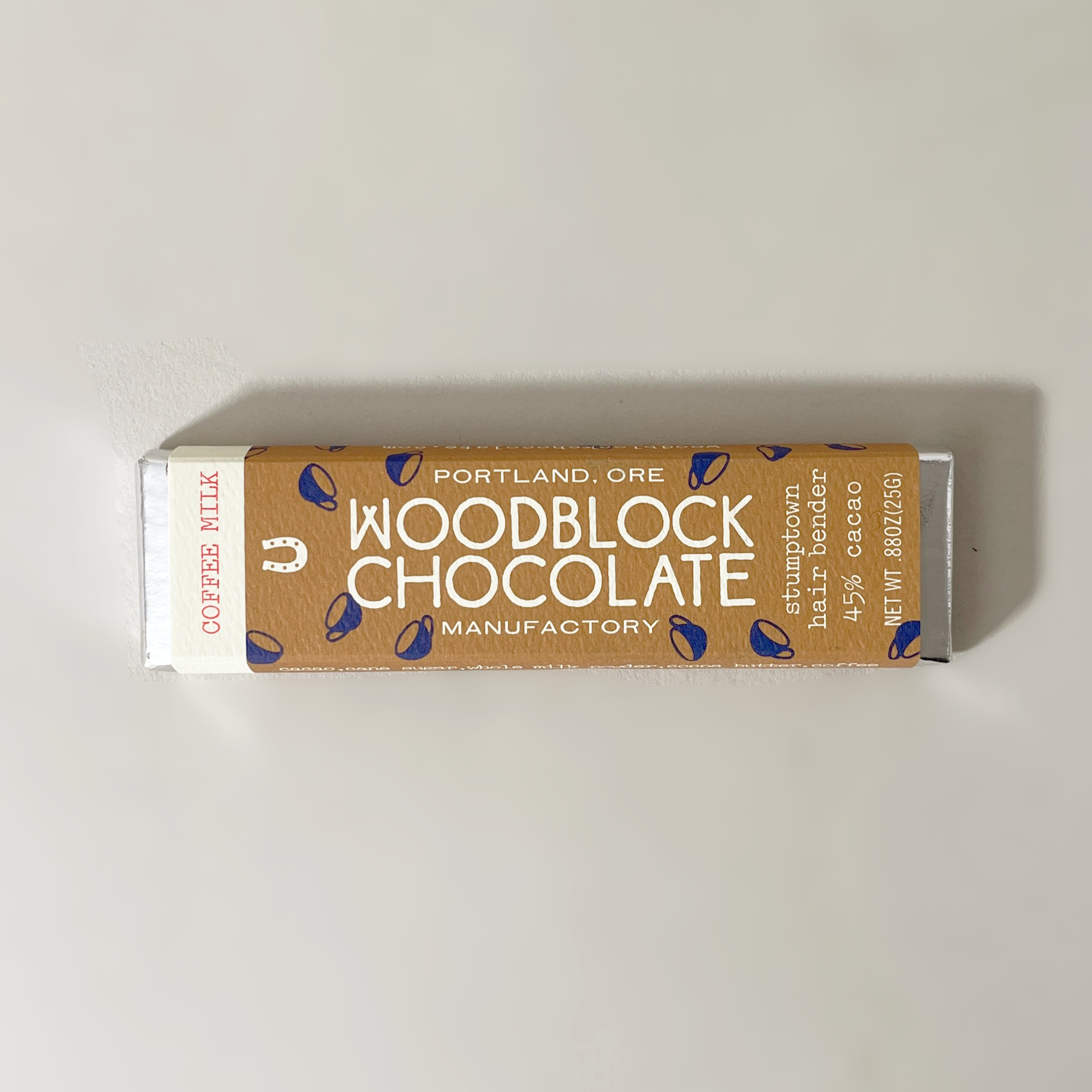 Woodblock Chocolate Mini Chocolate Bars, Coffee Milk