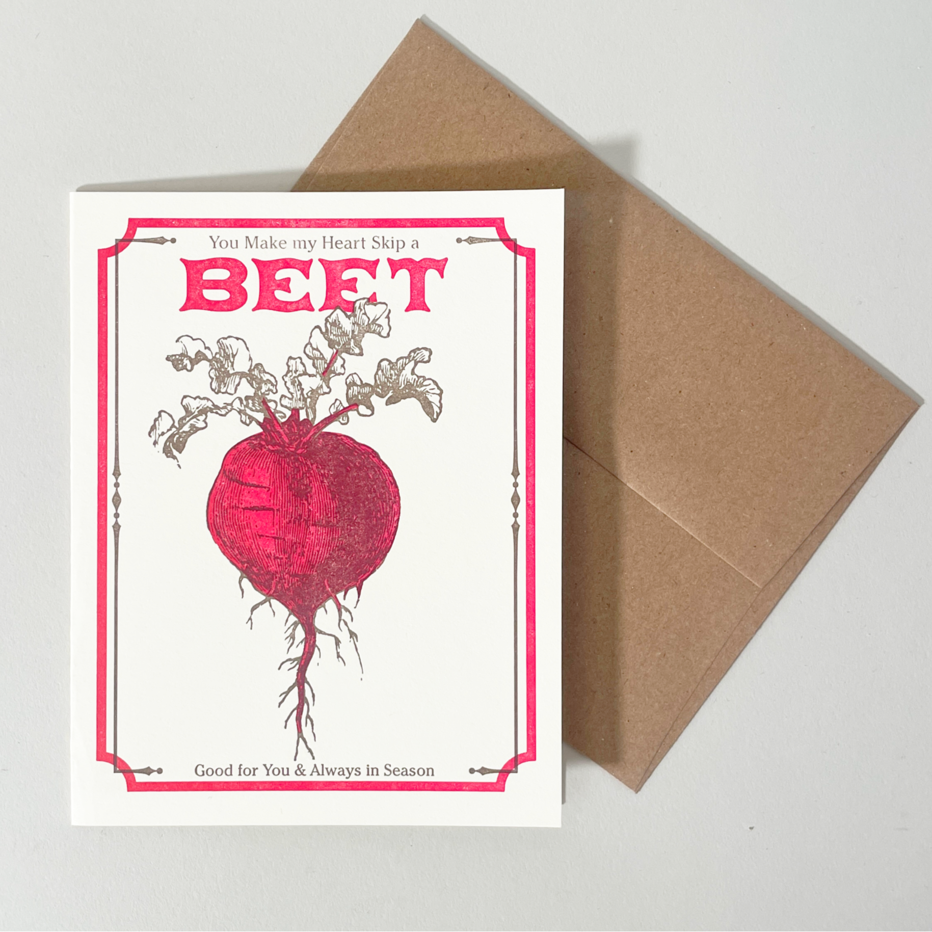 a. favorite design Vintage-Style Produce Greeting Card, Beet