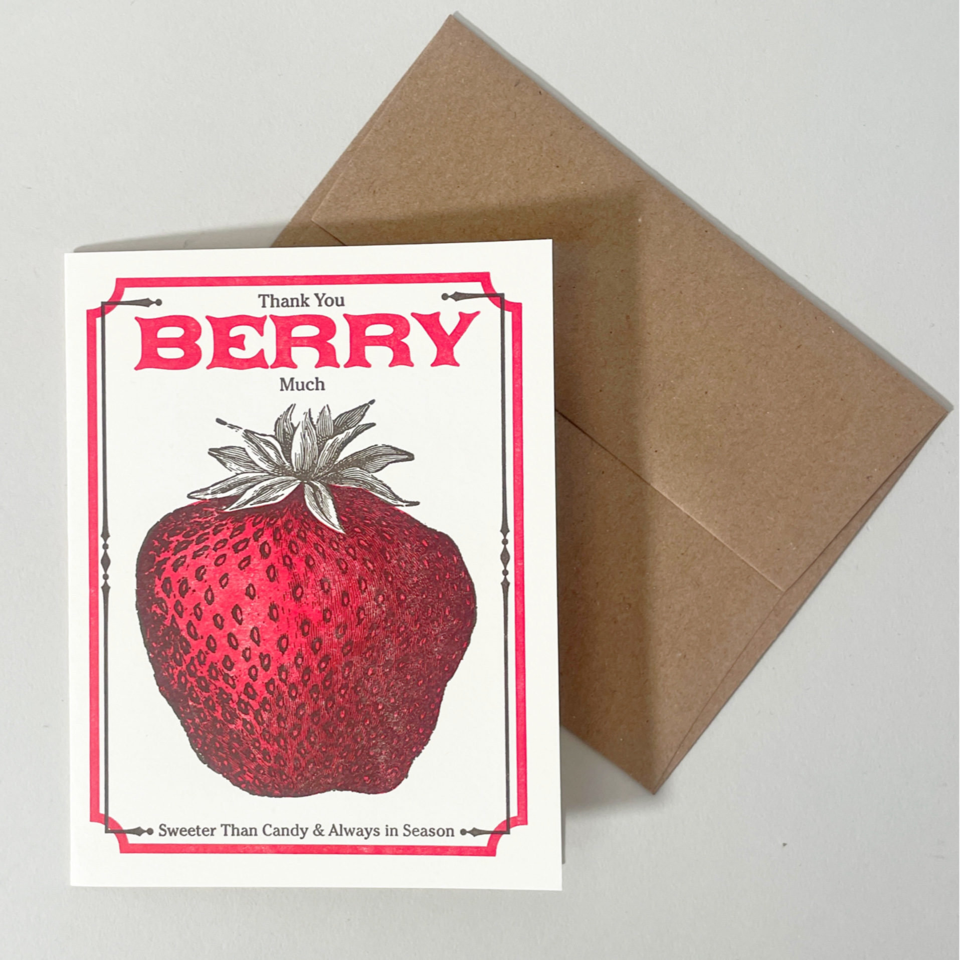 a. favorite design Vintage-Style Produce Greeting Card, Berry