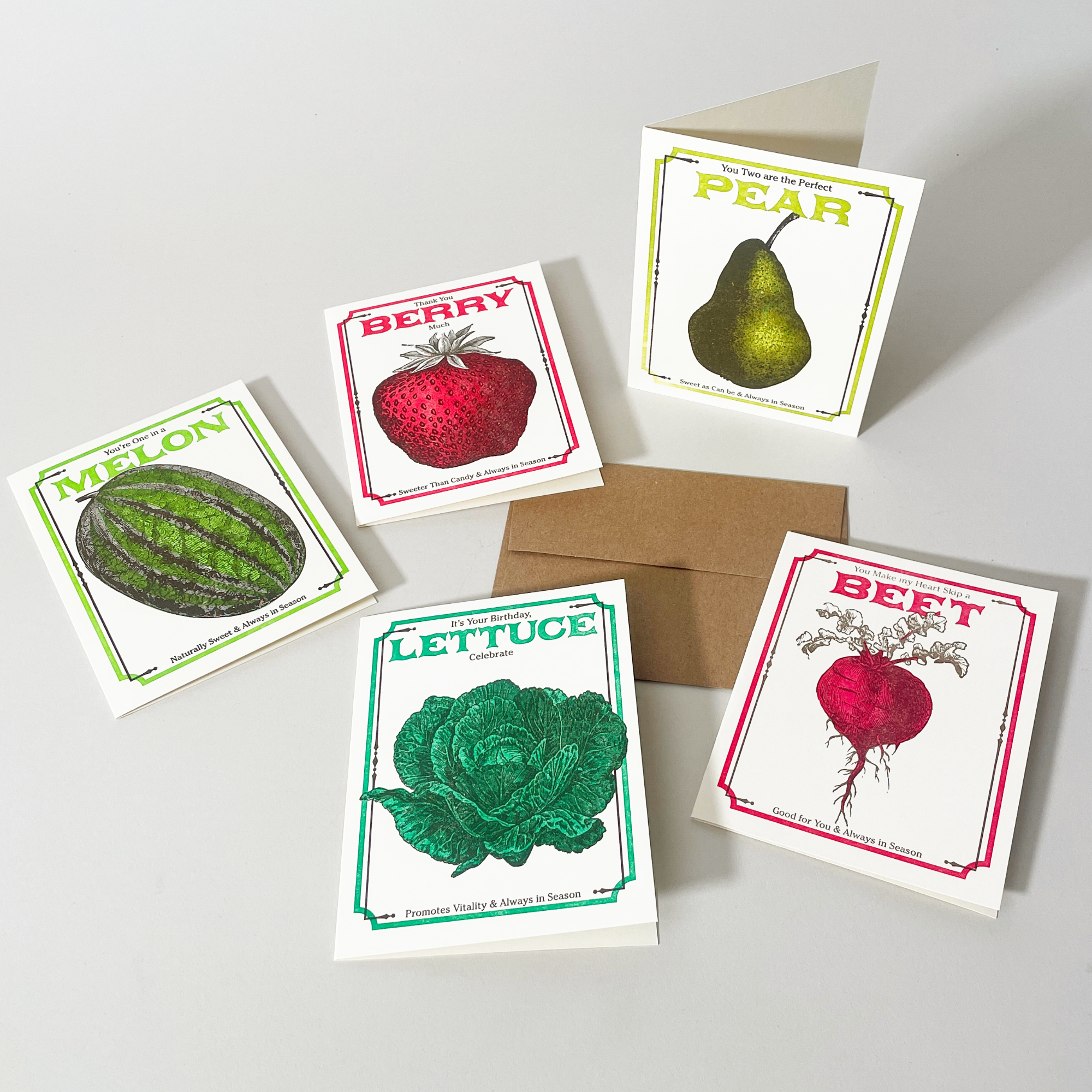 a. favorite design Vintage-Style Produce Greeting Card