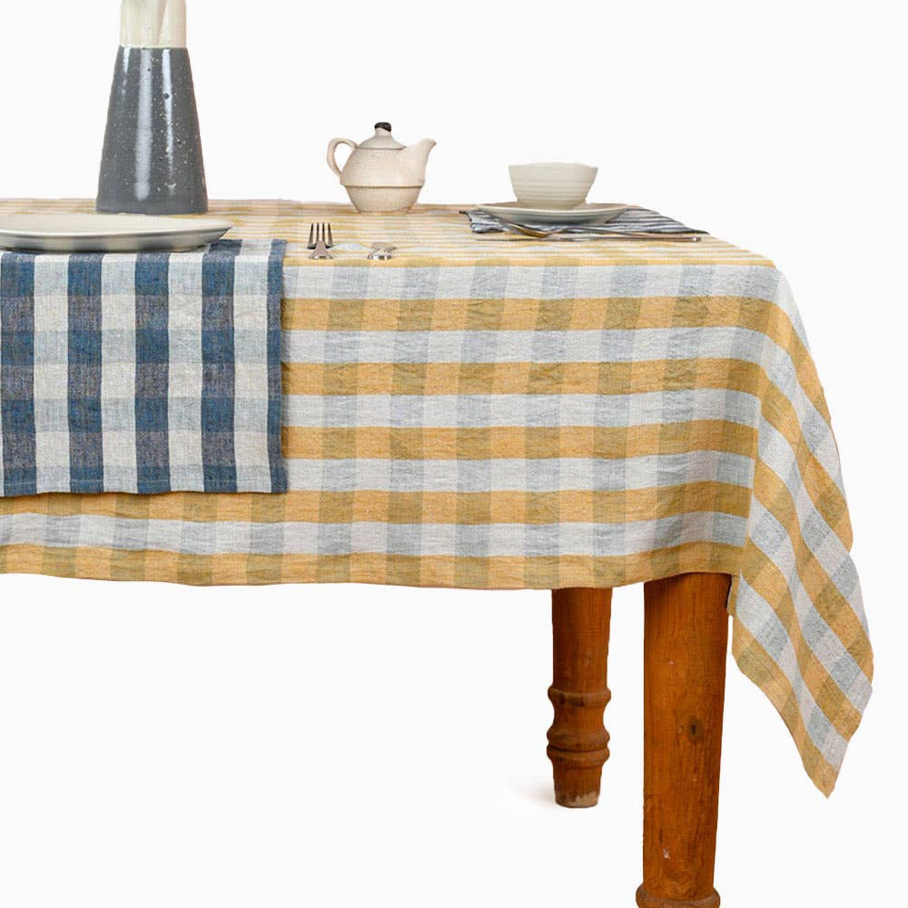 Linen Gingham Tablecloths