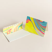 Hand Marbled Greeting Card